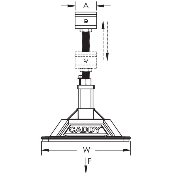 Caddy PEB Pyramid Equipment Support Post Base — Lighting Supply