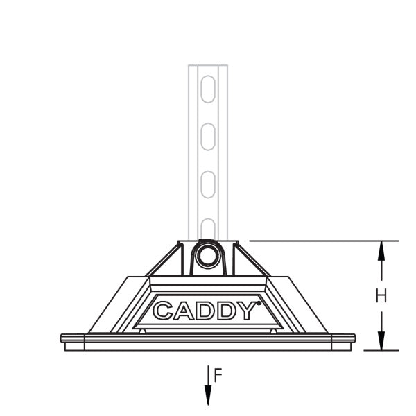 Caddy Pyramid H-Frame Post Base Rubber (PHBR)
