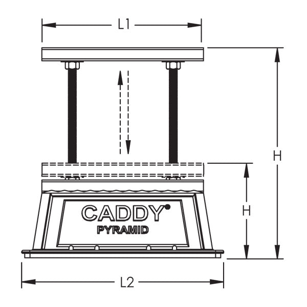 Caddy Pyramid ST Adjustable Strut Support 10 Inch X 6 Inch-13 Inch (PSA10CH13)