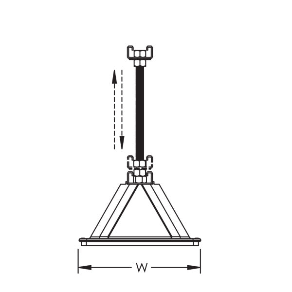 Caddy Pyramid ST Adjustable Strut Support 10 Inch X 6 Inch-13 Inch (PSA10CH13)