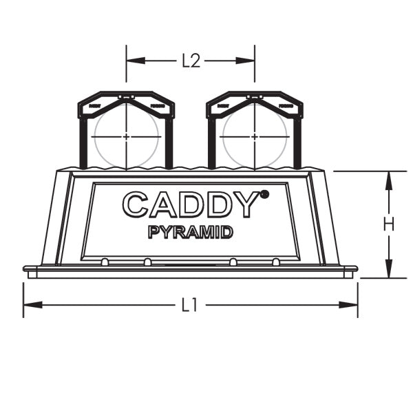 Caddy Pyramid Tool Free Kit 10 Inch Base Two 2 Inch Clamp (PTF10)