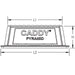 Caddy Pyramid Universal Support 10 Inch X 4 Inch (PBU10)