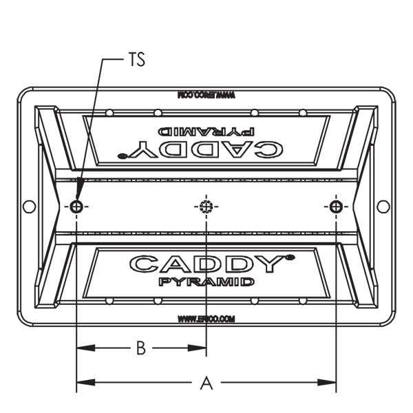 Caddy Pyramid Universal Support 10 Inch X 4 Inch (PBU10)