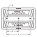 Caddy Pyramid Universal Support 5-1/2 Inch X 4 Inch (PBU6)