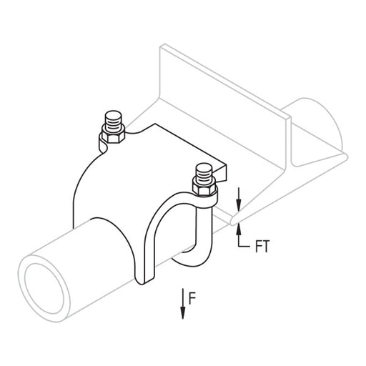 Caddy RA Right Angle Pipe And Conduit Clamp 1-1/2 Inch Rigid 1-1/2 Inch Pipe 3/4 Inch Maximum Flange (RA0150HD)