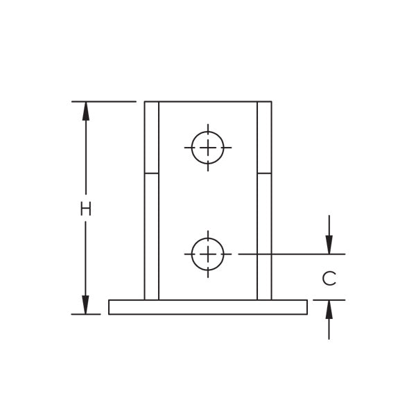 Caddy Rectangular Post Base Plate 3.94 Inch X 6.3 Inch X 3.15 Inch (ZGA512)