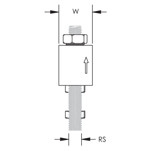 Caddy Rod Lock Beam Clamp 3/8 Inch Rod 1/8 Inch-3/8 Inch Flange (CRLB37EG)