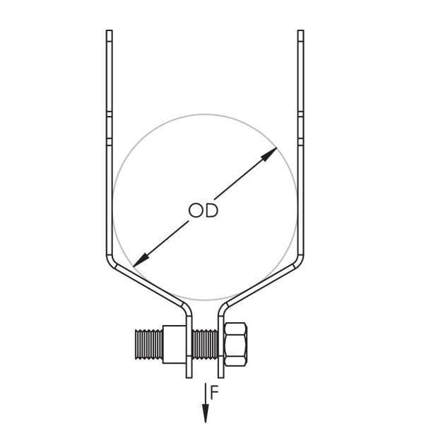 Caddy SK Single Piece Strut Clamp For Conduit Aluminum 1-1/4 Inch EMT 1-1/4 Inch Rigid/Pipe (SK20ALA)