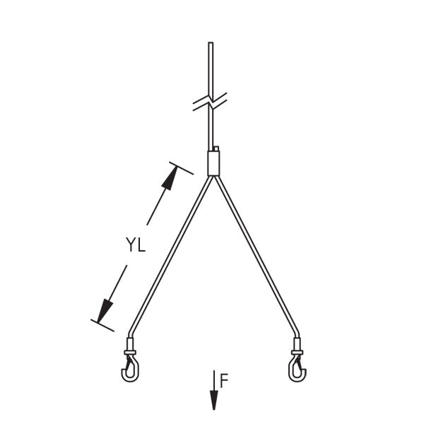 Caddy Speed Link SLK With Y-Hook 9.9 Foot Length 19.6 Inch Y-Length 2-Pack (SLK2YH500L3R2)