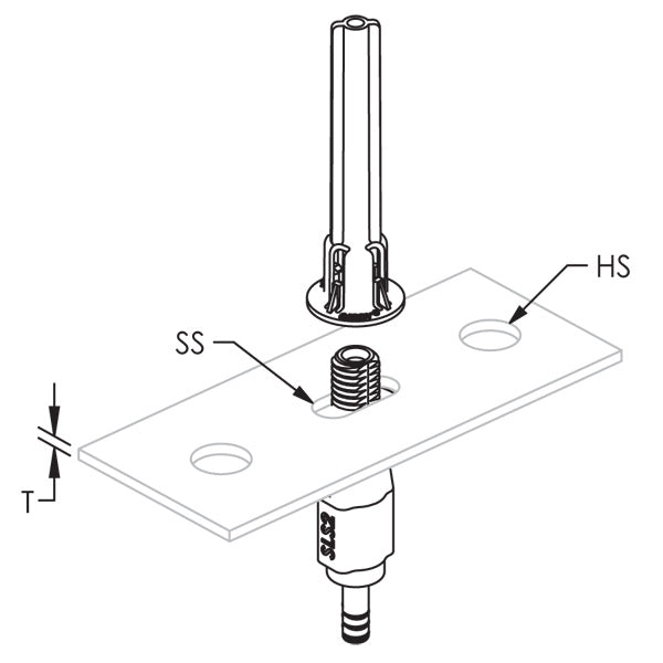 Caddy Speed Link SLS With 1/4 Inch Threaded Stud End 2mm Wire Long (SLS2L3SE250)