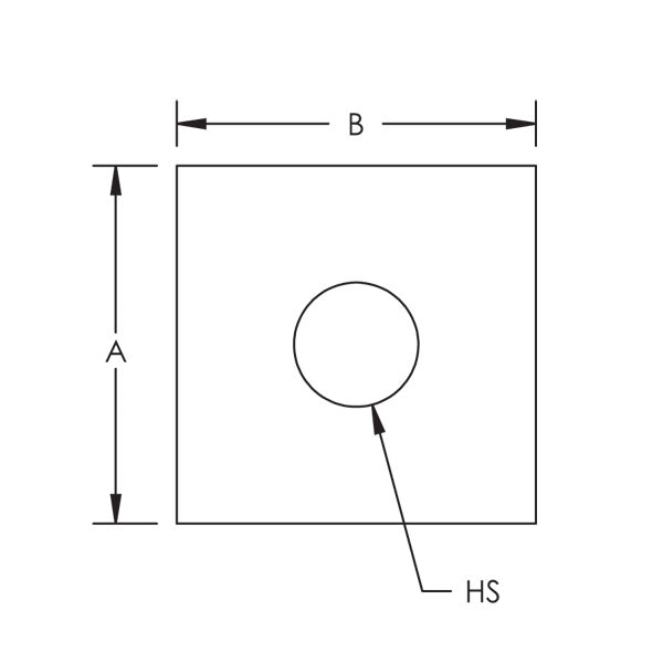 Caddy Square Channel Washer Steel Electrogalvanized 1/2 Inch Rod 9/16 Inch Hole (F150000EG)