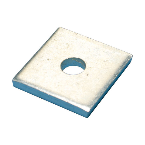 Caddy Square Channel Washer Steel Electrogalvanized 3/8 Inch Rod 7/16 Inch Hole (F140000EG)