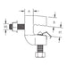 Caddy Steel Flange Adaptor Electrogalvanized 1/4 Inch-3/4 Inch Flange 1/2 Inch Rod (CSBS1)