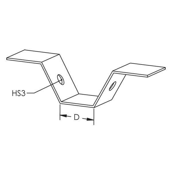 Caddy TDHT Trapezoidal Deck Hanger With Nut 1/4 Inch Rod (TDHT4)