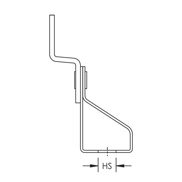 Caddy Thread Installation Rod Hanger With Offset Bracket 3/8 Inch Hole Plain (6TO)