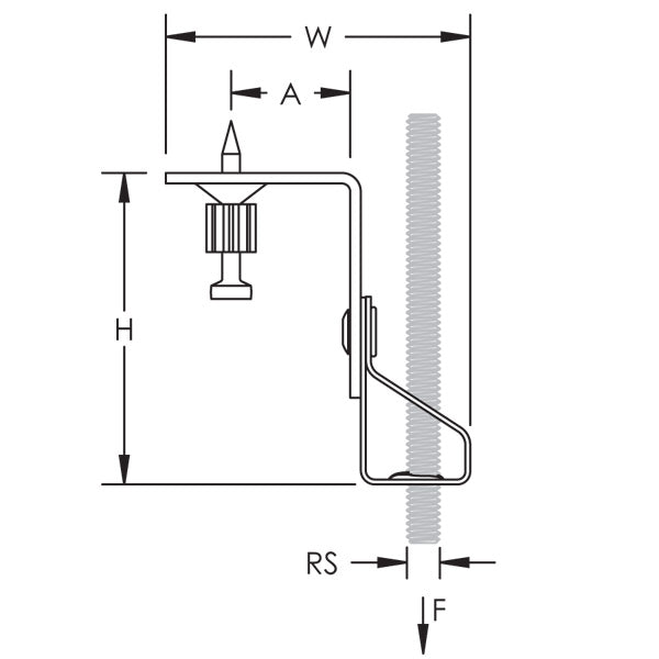 Threaded Rod Nfpa Table Caddy 6TIBSF Thread Installation Rod Hanger With Shot-Fire Bracket ...