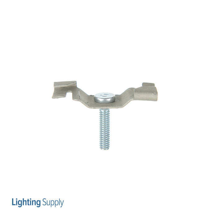Caddy Twist Retainer For Track Lighting Painted White 9/16 Inch T-Grid 5/8 Inch Screw Length Brass Nut (2G9S10WB)