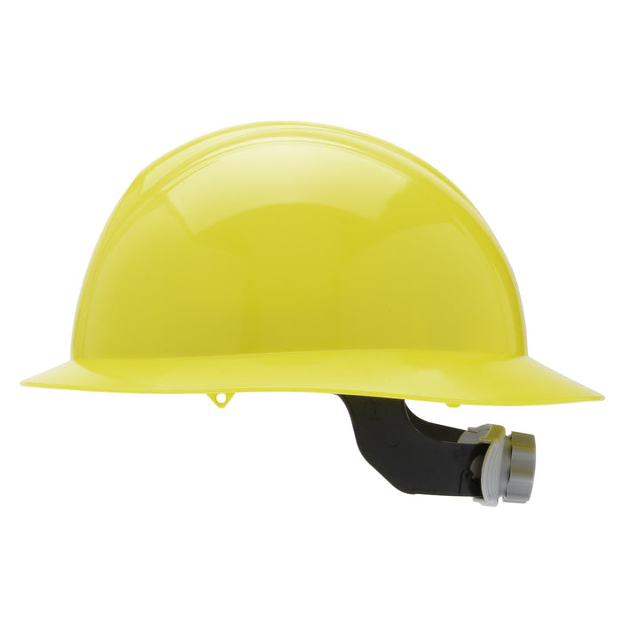 NSI 4 Point Suspension Ratchet Adjustment PP Full Brim Yellow Safety Helmet 52-62Cm ANSI Z89.1-2014 Type I Class E CE EN397 (SH-200Y)