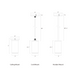 RAB 3 Inch LED Cylinder Wattage/CCT Selectable 6W/8W/10W 3000K/4000K/5000K 90 CRI Surface Pendant Mount White Finish Clear Lens (CD34-3SPW)