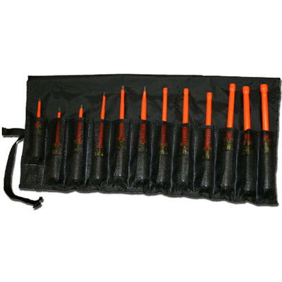 Cementex 12 Piece XL Nut Driver/ Screwdriver Tool Roll (TR-12NDXL/SD)