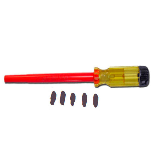 Cementex 7 Inch Magnetic Tip Screwdriver With 5 Bits Including Robertson (MTS-7CA)