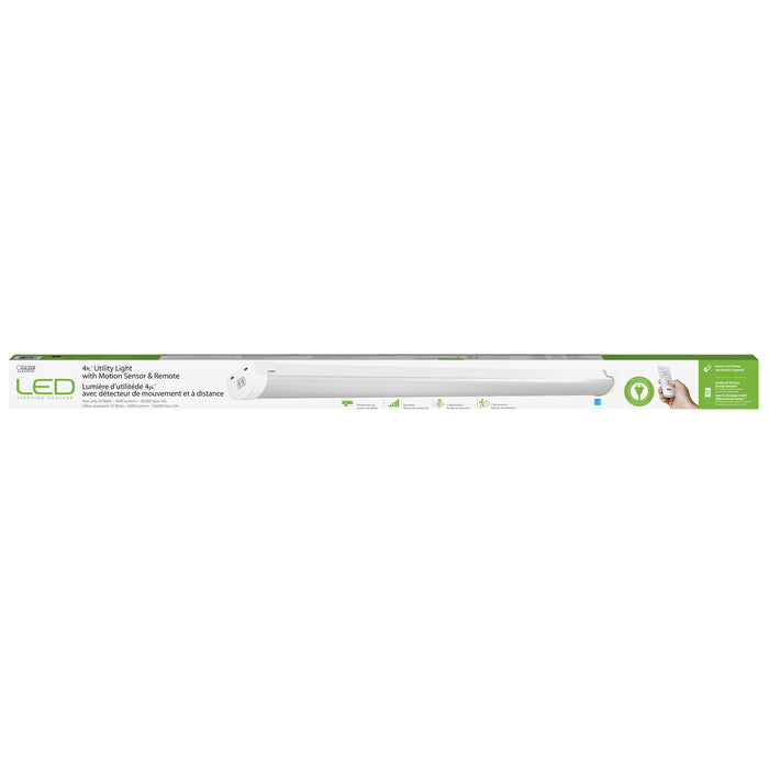 Feit Electric 4 Foot LED Utility Light 55W With Motion Sensor And Remote (SHOP/4/840/MM)