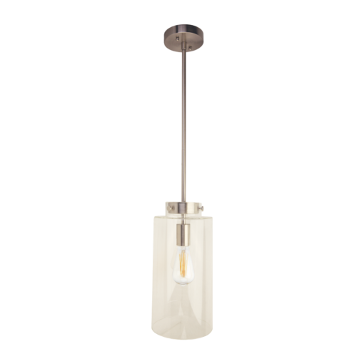 TCP LED Classic Cylinder Pendant 1-Lamp 4.2W 340Lm 2700K 120V Dimmable Brushed Nickel (CLP1CBND27K)