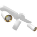 RAB COLUMN Track Light Three 6W Heads CCT Selectable 3000K/4000K/5000K Linear Ceiling Mount 36 Degree Beam Angle White 120V (COL18LM3)