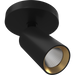 RAB COLUMN Track Light 6W Single Head CCT Selectable 3000K/4000K/5000K surface Mount 36 Degree Beam Angle Black 120V (COL6SMB)