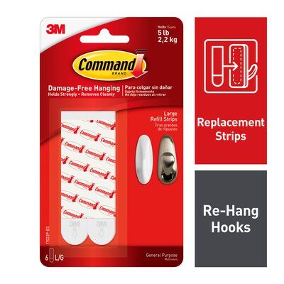 3M - 85126 Command Large Refill Strips 17023P-Es (7100065982)