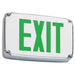 Best Lighting Products Compact Wet Location Polycarbonate Exit Sign Double Face Green Letters White Housing Battery Backup (WLEZXTEU2GWEM-CW-SDT)