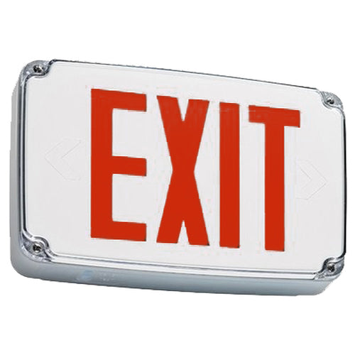 Best Lighting Products Compact Wet Location Polycarbonate Exit Sign Double Face Green Letters Gray Housing AC Only (WLEZXTEU2GG-TP)