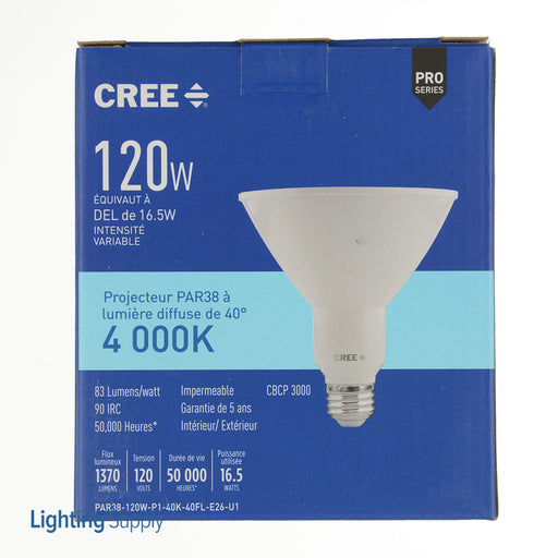Cree C-Lite PAR38 Pro Generation 1 120W 4000K 40 Degree 90 CRI E26 Base (PAR38-120W-P1-40K-40FL-E26-U1)