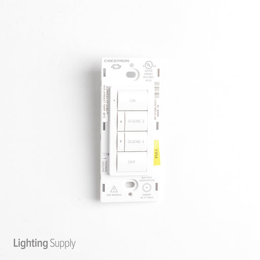 Crestron Electronics ZUM Battery Powered Wireless Keypad 6-Button White Smooth (ZUMMESH-KP10CBATT-W-S)