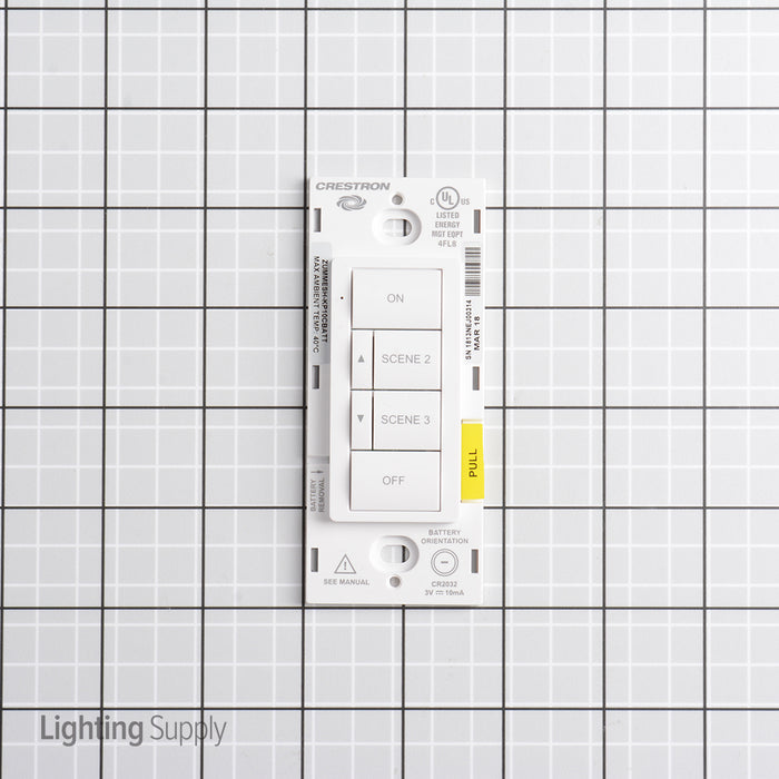 Crestron Electronics ZUM Battery Powered Wireless Keypad 6-Button White Smooth (ZUMMESH-KP10CBATT-W-S)