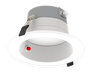 RAB Round LED Downlight With Emergency Kits 6 Inch Selectable 9W/12W/16W 3000K/3500K/4000K/5000K 800Lm/1100Lm/1500Lm White Smooth Trim (CRLEDFA-6R-16S-9CCT-UNV-WS/E)