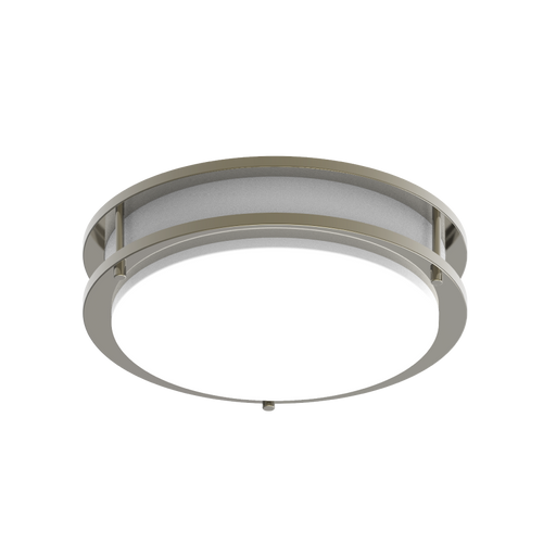 RAB Decorative FMFA 12 Inch Round Brushed Nickel 16W 5 CCT 1200Lm 90 CRI Universal Voltage 0-10V Dimming (CRVFAD-12R-16-9CCT-UNV-BN)