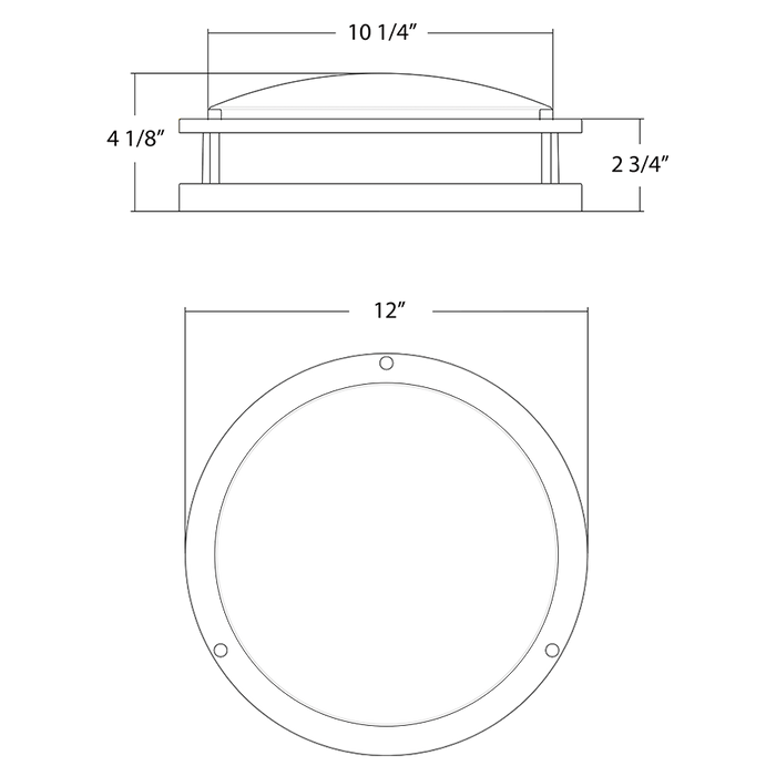 RAB 12 Inch CRVFAD Decorative Flush Mount With Decorative Ring 16W CCT Selectable 2700K/3000K/3500K/4000K/5000K 120-277V Microwave Sensor Emergency Battery Backup (CRVFAD-12R/MVS/EM)