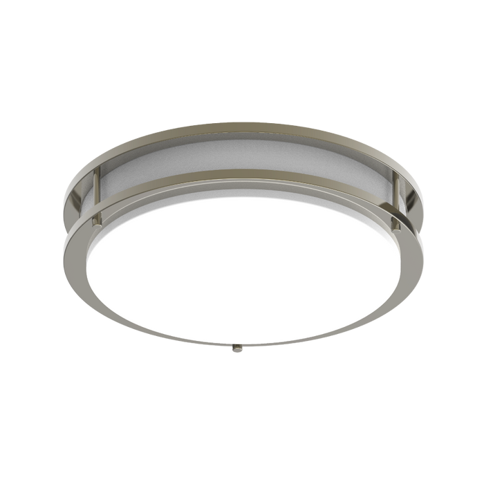 RAB Decorative FMFA 14 Inch Round Brushed Nickel 20W 5 CCT 1400Lm 90 CRI Universal Voltage 0-10V Dimming (CRVFAD-14R-20-9CCT-UNV-BN)