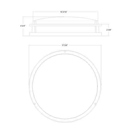 RAB 18 Inch CRVFAD Decorative Flush Mount With Decorative Ring 35W CCT Selectable 2700K/3000K/3500K/4000K/5000K 120-277V Microwave Sensor Emergency Battery Backup (CRVFAD-18R/MVS/EM)