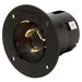 Bryant Flanged Inlet With Cover 50A 125/230 3-Pole 4-Wire Grounding Non-NEMA Screw Terminal Black (CS6375LCM1)