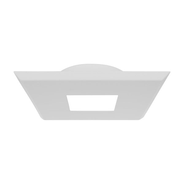 NICOR DLFv5 SureFit 5 Inch LED Flush Mount Downlight Wattage/CCT Selectable 8W/10W/12W 2700K/3000K/3500K/4000K/5000K 120V 90 CRI Square White Magnetic Trim (DLF5S120S9SQWH)