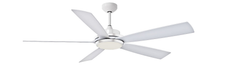 Delta Breez Pleasanton 60 Inch Ceiling Fan White 5 Blade With Remote And 20W Dimmable LED Light (VCA605LED-HEWH)