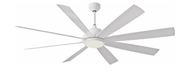 Delta Breez Riovista 72 Inch Ceiling Fan White 8 Blade With Remote And 20W Dimmable LED Light (VCA728LED-HEWH)