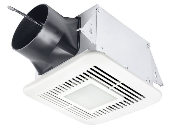 Delta Breez Adjustable High Speed 80/110 CFM Dual Speed Fan/Dimmable LED Light With Motion And Humidity Dual Sensor 10.3W 0.7 Sones (ELT80-110MHLED)