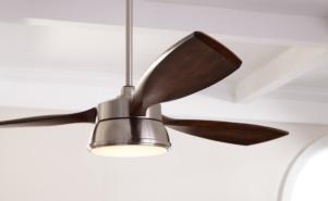 Generation Lighting Destin 57 Inch LED Ceiling Fan Brushed Steel Finish (3DSTR57BSD)