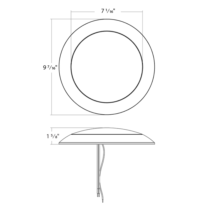 RAB 8 Inch 18W DISK34 CCT Selectable 2700K/3000K/3500K/4000K/5000K 90 CRI 120V Triac/ELV Dimming Round Matte White (DISK34-8)