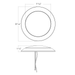 RAB 8 Inch 18W DISK34 CCT Selectable 2700K/3000K/3500K/4000K/5000K 90 CRI 120V Triac/ELV Dimming Round Matte White (DISK34-8)