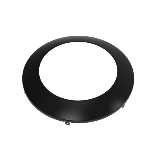 RAB 6 Inch Round Smooth Black Trim For DISK34 Surface Mount (DISK34-TRIM-6-BLK)