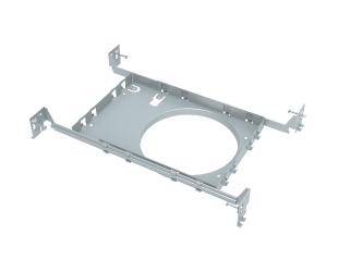 RAB 6 Inch Wafer Mounting Plate With Drywall Collar And Extension Bar (DLPLATE/WFR6/NB/CL)